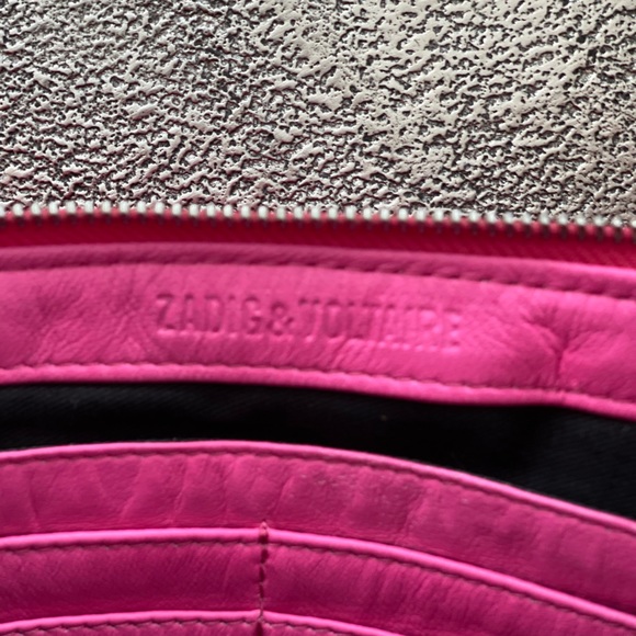 👛 ZADIG & VOLTAIRE Uma Leather Wristlet Clutch - Pink - Picture 5 of 6